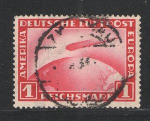 Germany - Weimar Era 1928-31 Sc# C35 Used VG - 1m Zeppelin