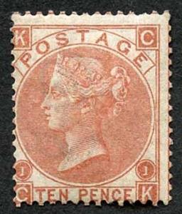 SG112 10d Red-brown MINT (re-gummed and re-perfed) but a fresh example