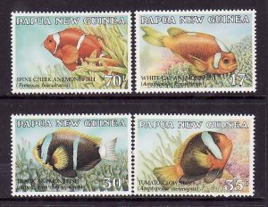 Papua New Guinea-Sc#659-62-unused NH set-Marine Life-Fish-1987-please note