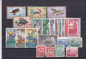 SA24d Indonesia 1950's - 1960's selection of used stamps