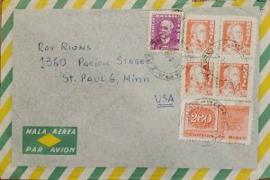 A) 1961, BRAZIL, AERIAL, SEND TO UNITED STATES, POSTCARD STAMP PRESIDENTS, CANCE