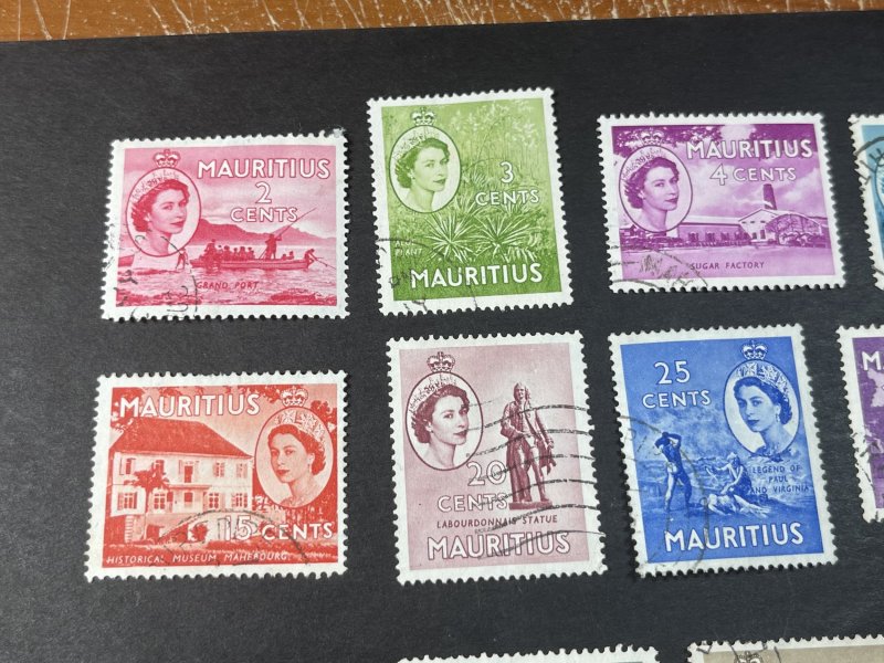 MAURITIUS # 251-265-USED-----COMPLETE SET------1953-54