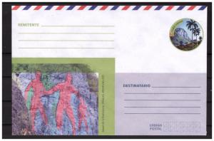 CUBA prestamped envelope 2018 Prehistoric rock paintings