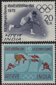 India 554-555 (mh) Munich Olympics (1972)