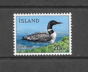 BIRDS - ICELAND #388 LOON  MNH