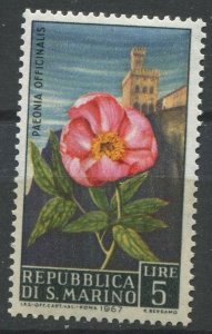 San Marino Sc#654 MNH, 5L multi, Flowers 1967 (1967)