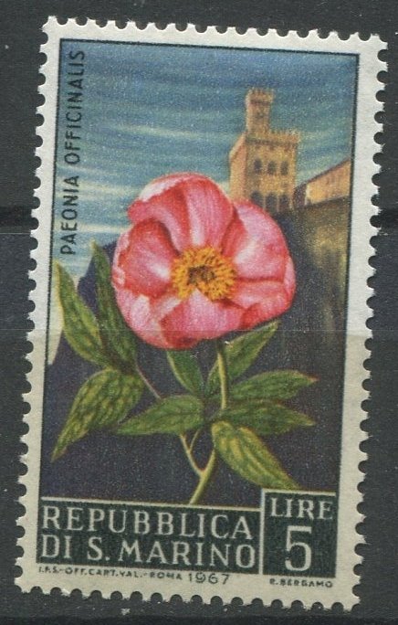 San Marino Sc#654 MNH, 5L multi, Flowers 1967 (1967)