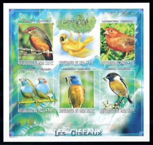 [76149] Mali 1999 Birds Vögel Oiseaux Singing Bird Imperf. Sheet MNH