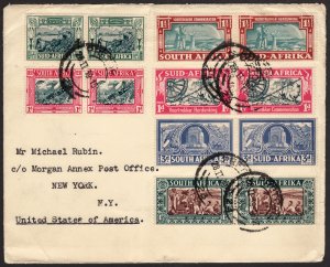 1938 South Africa Voortrekker cover two sets Sc# B5 B6 B7 B8 79 80