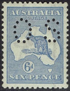 AUSTRALIA 1915 KANGAROO OS 6D DIE II 3RD WMK