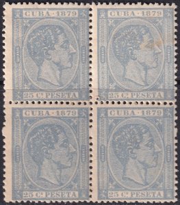 Cuba 1879 Sc 85 block MLH* partial gum