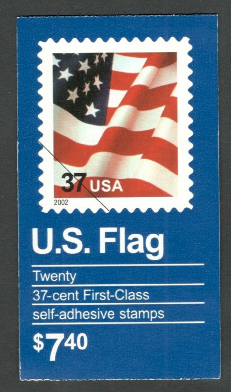 BK291A Flag Booklet Of 20 Mint/nh Selling @ Face FREE SHIPPING