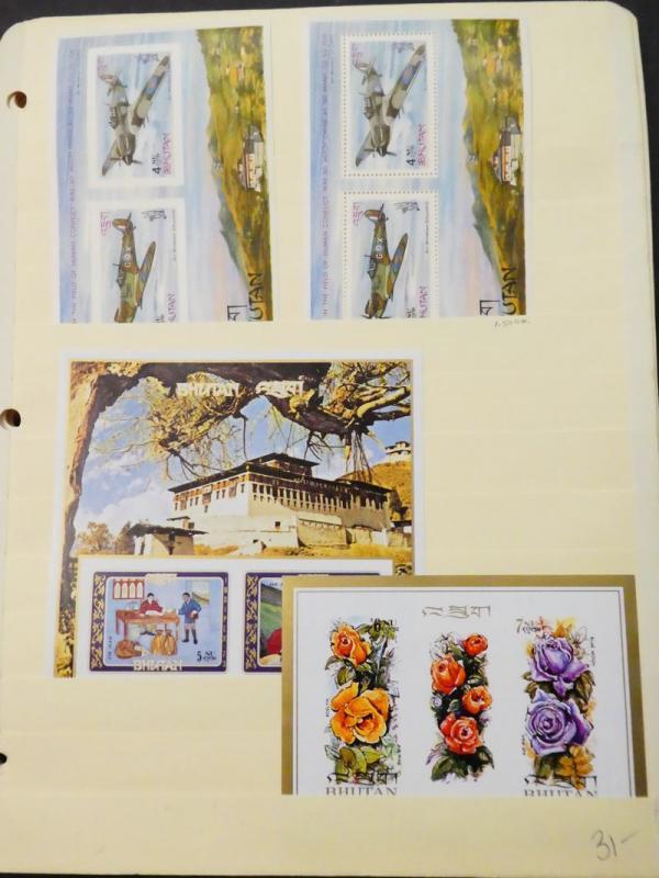 EDW1949SELL : BHUTAN Beautiful collection of all VF MNH sets & S/S. Sc Cat $348.