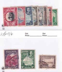 BERMUDA # 105-114 VF-LIGHTLY USED KGV ISSUES CAT VALUE $47++++STARTS AT ONLY 20%