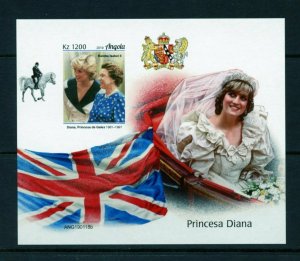 ANGOLA 2019  PRINCESS DIANA  IMPERFORATE  SOUVENIR SHEET  MINT NEVER HINGED