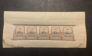 1915 Mini Sheet with an Overprint, A little tear as seen in the pictures, MNH