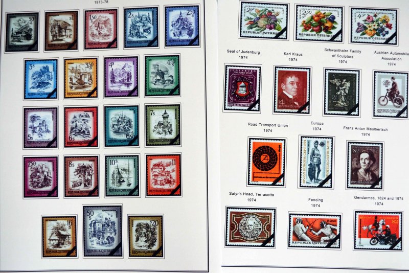 COLOR PRINTED AUSTRIA 1850-2010 STAMP ALBUM PAGES (317 illustrated pages)