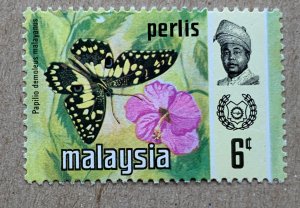 Perlis 1971 6c Butterflies, MNH. Scott 50, CV $1.25. SG 51