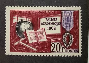 France 1959 Scott 905 MNH - Palmes Academiques  150th Anniv.