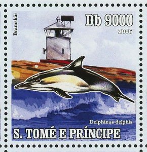 Dolphins & Lighthouses Stamp Stenella Coeruleoalba Grampus Griseus S/S MNH #2789