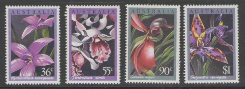 AUSTRALIA SG1032/5 1986 ORCHIDS MNH