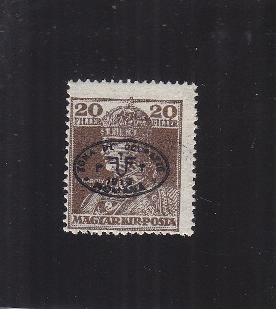 Hungary: Sc #2N29a, Black Overprint, MH (S18130)