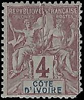 IVORY COAST   #3 MH MISSING CORNER (1)