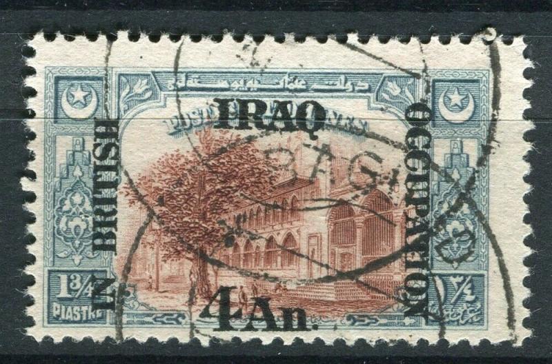 IRAQ; 1918 BRITISH OCCUPATION issue fine used 4a. value + good POSTMARK