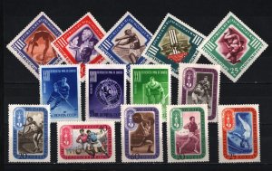 RUSSIA/USSR 1957 SPORTS SET OF 14 STAMPS MNH