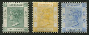 Hong Kong #37, 41, 45 Mint