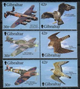 Gibraltar Stamp 851-853  - Fighter planes and raptors