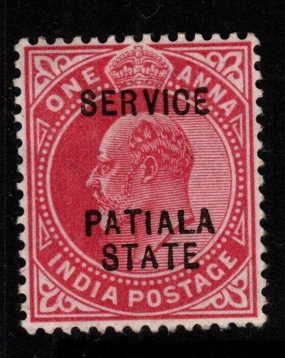 INDIA-PATIALA SGO25 1903 1a CARMINE MTD MINT