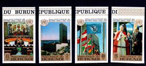 BURUNDI #C128-C131  1970  U.N  25TH. ANNIV.  MINT  VF NH  O.G  IMP.