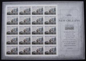 U.S.#4952 Battle of New Orleans 49c Pane of 20, MNH. See description.