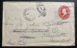 1914 USS Georgia Battleship USA Veracruz Occupation Cover Charlotte NY