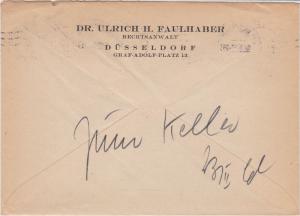 Germany 1953 Dusseldorf Cancel Obligatory Tax Aid for Berlin Stamps CoverRf27317