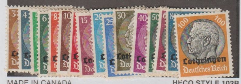 Germany Occupation - France Scott #N43-N58 Stamp - Mint Set