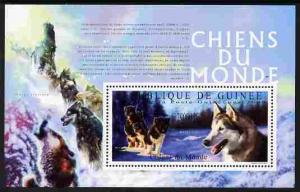 Guinea - Conakry 2009 Dogs of the World #2 perf m/sheet u...