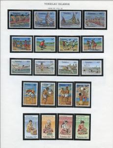 TOKELAU SELECTION OF MINT NEVER HINGED ON ALBUM PAGES AS SHOWN