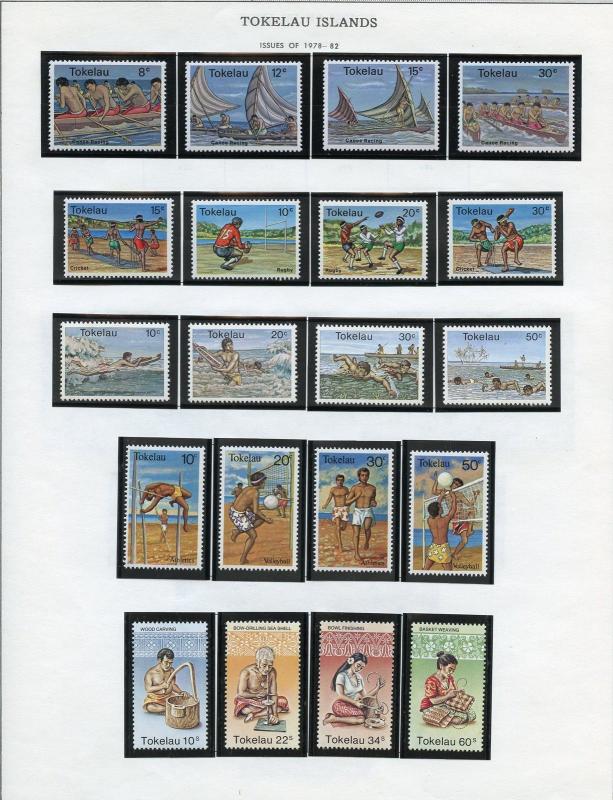 TOKELAU SELECTION OF MINT NEVER HINGED ON ALBUM PAGES AS SHOWN