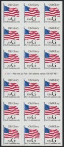 2886a, Booklet pane of 18. Old Glory - G  , MNH.