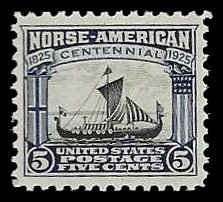 PCBstamps   US # 621 5c North American Centennial, MNH, (5)