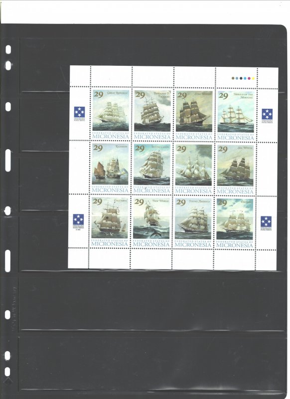 MICRONESIA - OLD SHIPS 1993 SHEETLET #168 MNH