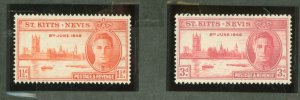 St. Kitts-Nevis #91-92 Unused Single (Complete Set)