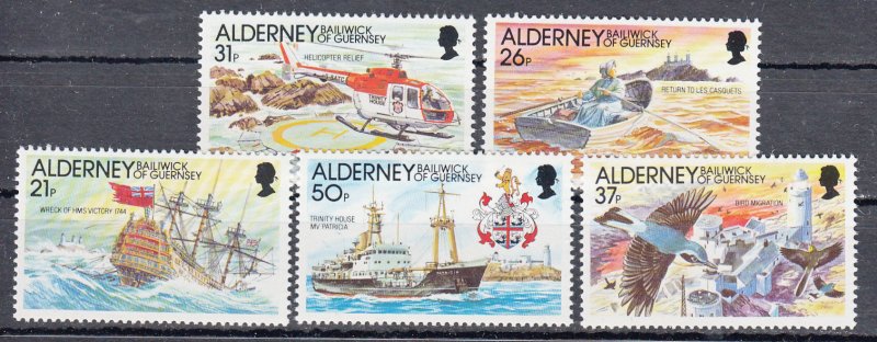 Alderney 1991  Les Casquets set of 5 superb Unmounted mint NHM