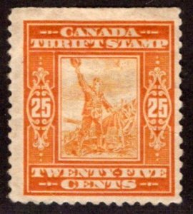 van Dam FWS1, 25c orange, War Savings, MHOG, Canada War Savings Revenue Stamp