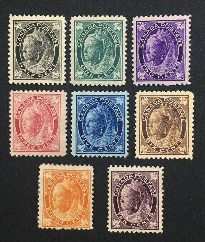 MOMEN: CANADA SC #66-73 1897-8 MINT OG H LOT #60577