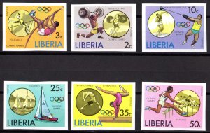 Liberia 1976 Sc#736/741 MONTREAL OLYMPIC GAMES Set (6) IMPERFORATED MNH