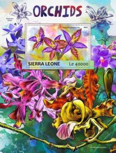 SIERRA LEONE - 2017 - Orchids - Perf Souv Sheet - MNH