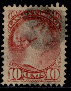 CANADA QV SG111, 10c brownish-red, USED. Cat £42.